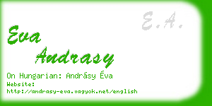 eva andrasy business card